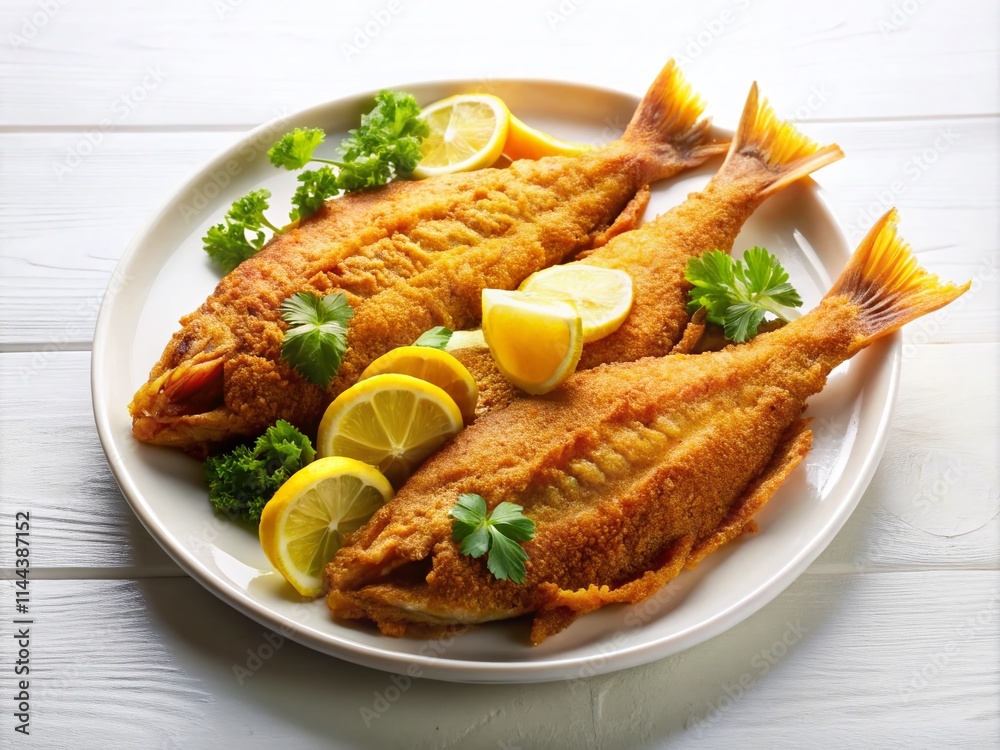 Minimalist Fried Catfish Platter: Delicious Southern Food Photography