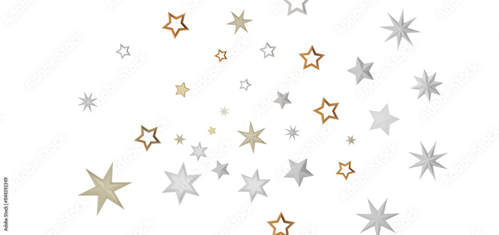 A pattern of gold and silver stars on a black background. The stars are of different sizes and shapes, creating a visually appealing and festive design. A pattern of gold and silver stars on a black background. The stars are of different sizes and shapes, creating a visually appealing and festive design.