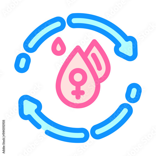 menstrual disorders woman disease color icon vector. menstrual disorders woman disease sign. isolated symbol illustration