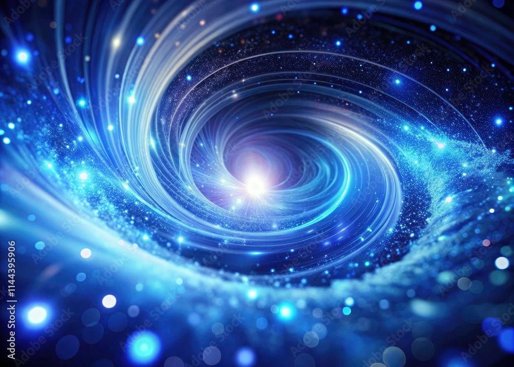 Abstract Blue Swirl Light, Technology Science Background, High Depth of Field, Futuristic, Cosmic, Nebula, Energy, Galaxy Abstract Blue Swirl Light, Technology Science Background, High Depth of Field, Futuristic, Cosmic, Nebula, Energy, Galaxy
