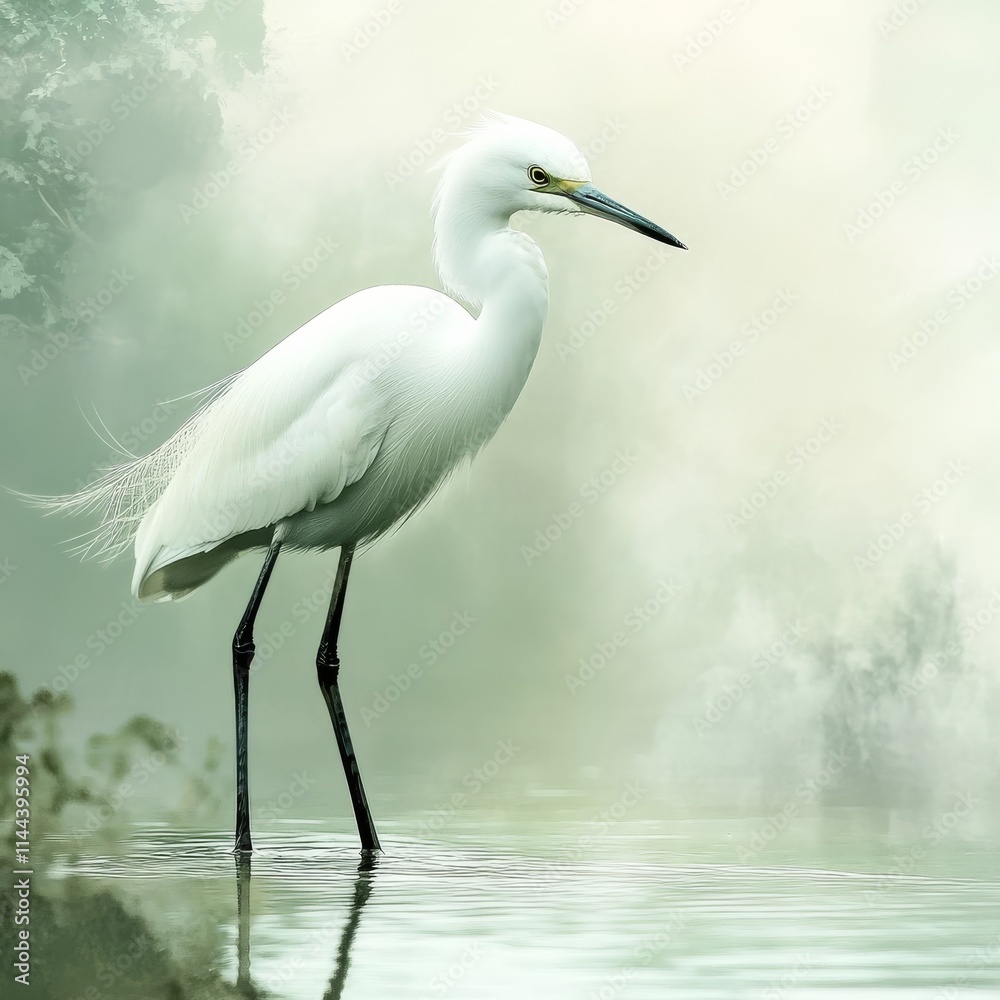 Naklejka premium Bird: Little Egret