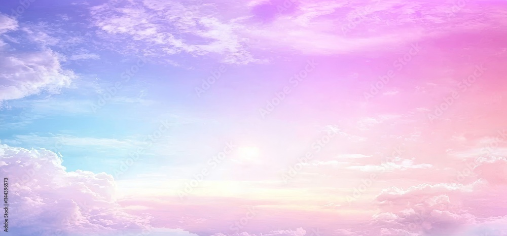 The sky at sunset, adorned with light pink clouds and gentle pastel shades. The sky at sunset, adorned with light pink clouds and gentle pastel shades.