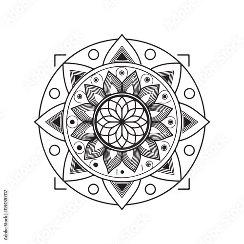 PrintVery easy amp simple mandala design
