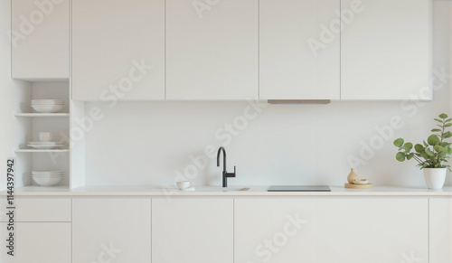 Minimalist White Kitchen Design
