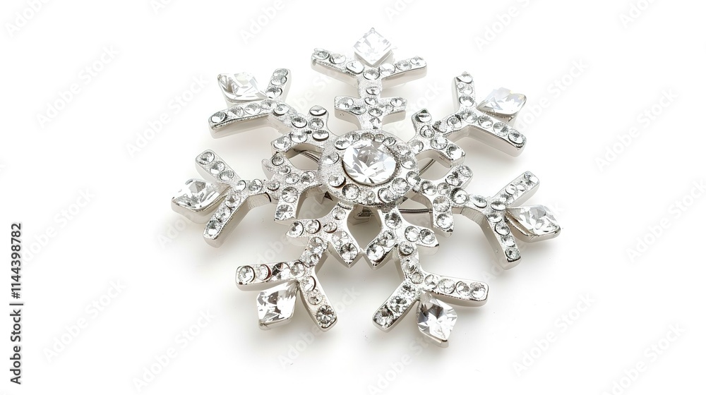 The Delicate Snowflake Isolated on White Background: A Captivating Symbol of Winter's Beauty and Purity. The Delicate Snowflake Isolated on White Background: A Captivating Symbol of Winter's Beauty and Purity.
