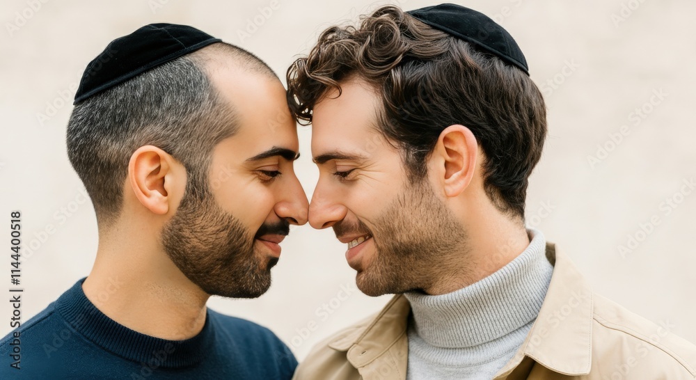Jewish heritage connection: young middle eastern men embracing tradition and unity