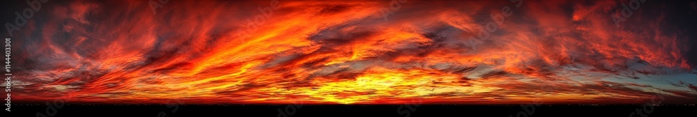 Fototapeta premium An expansive vista capturing the dramatic hues of a sunset.