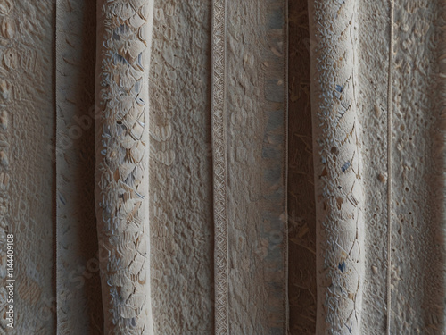 Single color pale fabrics, rough textile texture canvas