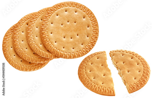 composição com biscoito doce isolado em fundo transparente