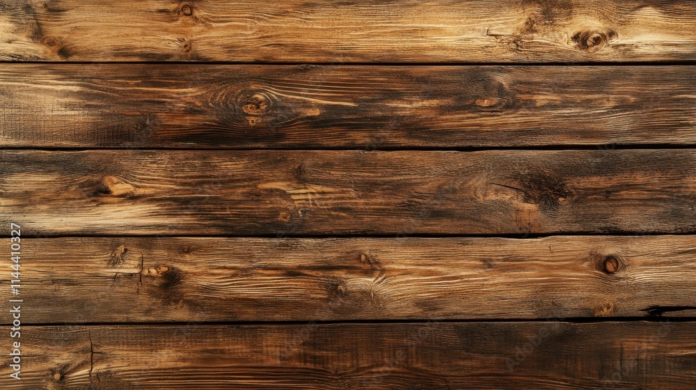Fototapeta premium Rustic Brown Wooden Planks Textured Surface for Background Design Use