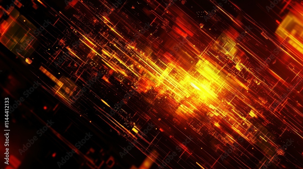 Innovative visuals a close-up on dynamic abstract technology in a digital realm