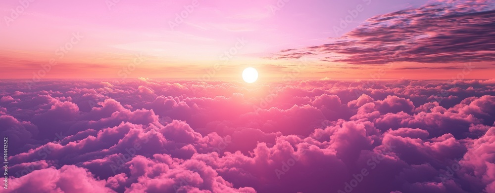 A backdrop of a scorching summer or heat wave, featuring a purple sky with clouds and a radiant sun. A backdrop of a scorching summer or heat wave, featuring a purple sky with clouds and a radiant sun.