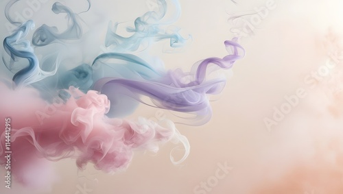 Pastel smoke layers curling upward with a dreamy surreal effect