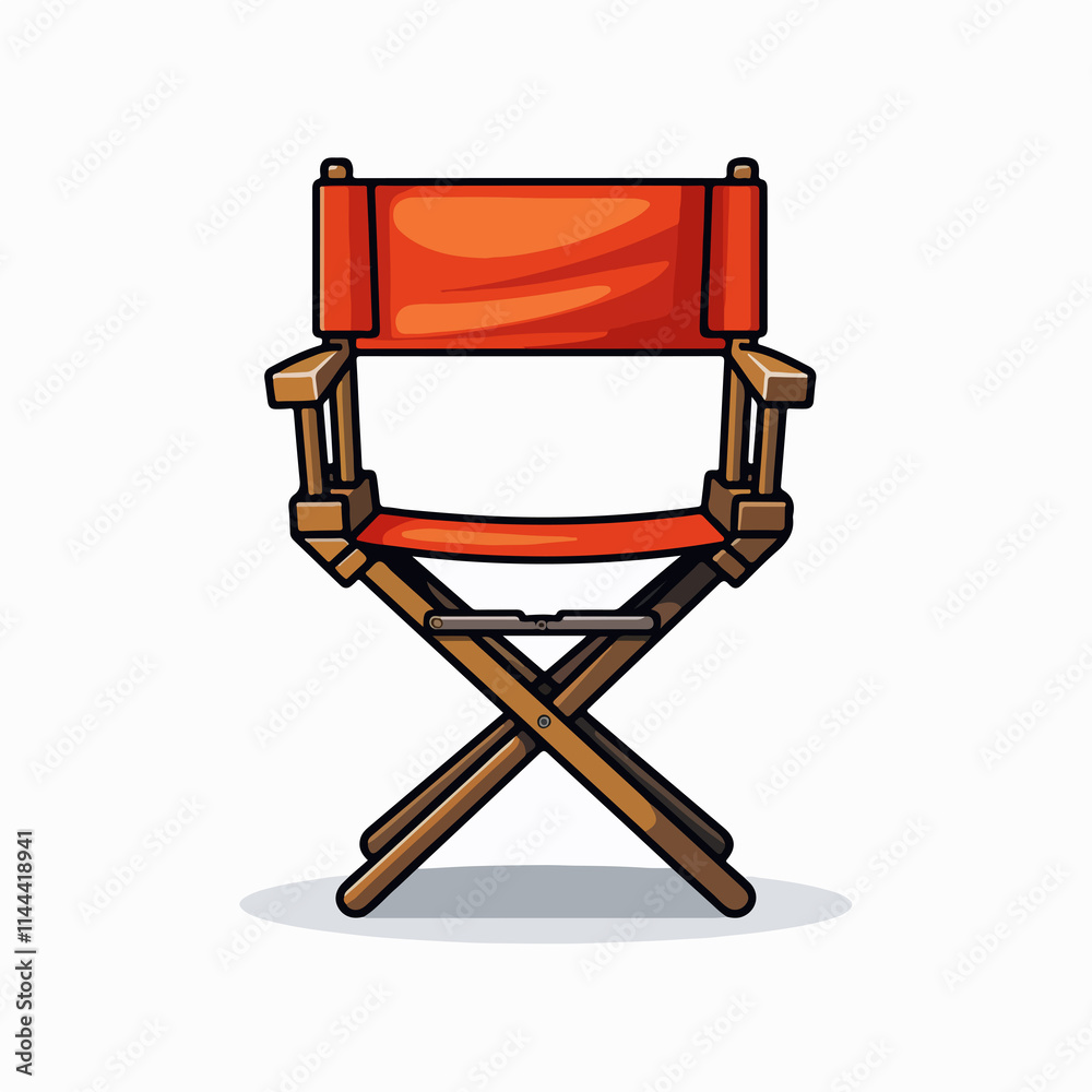 Cinema Director Chair Isolated Icon Vector Illustration for Filmmaking Industry Use Cinema Director Chair Isolated Icon Vector Illustration for Filmmaking Industry Use