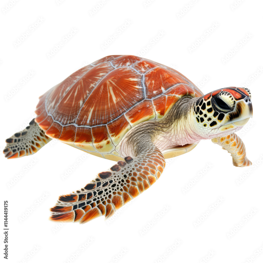 Fototapeta premium Majestic sea turtle gliding gracefully through water, showcasing beauty