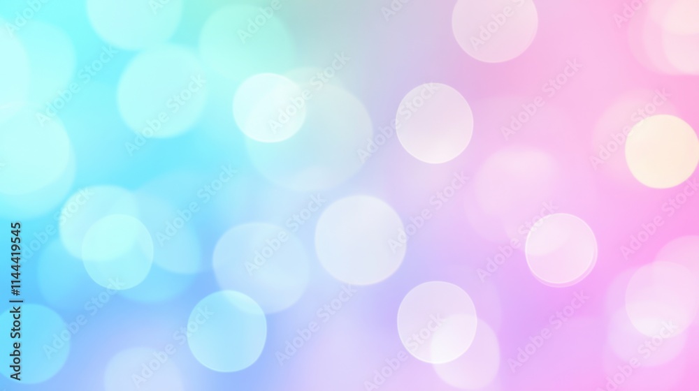 Fototapeta premium Colorful Soft Bokeh Background in Pastel Shades of Blue and Pink Tones