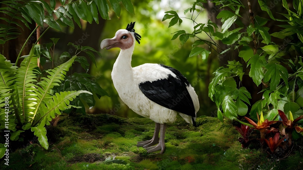 Naklejka premium realistic photo of dodo bird in the jungle