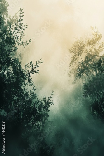 Soft green beige gradient background, light reflections texture, album backdrop, vibrant tones, Generative AI