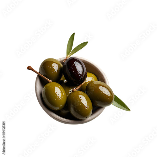 Natural and fresh olive java isolated on a  transparent background photo