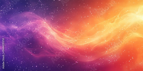 Pastel orange purple gradient background, vivid waves texture, banner cover, minimalist approach, Generative AI