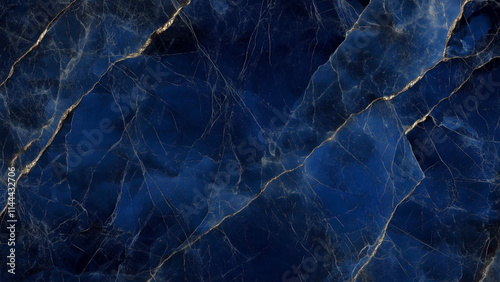 Dark blue marble texture with intricate golden veins, offering a luxurious and sophisticated feel. The cinematic lighting and high-resolution details emphasize the complexity and beauty of the design.