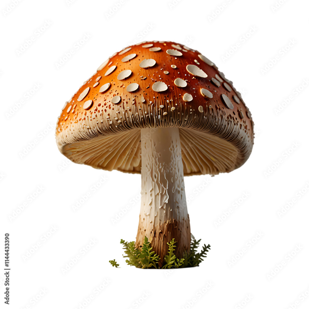 Close up Mushroom isolated on a transparent background Close up Mushroom isolated on a transparent background