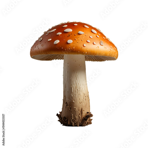 Close up Mushroom isolated on a transparent background