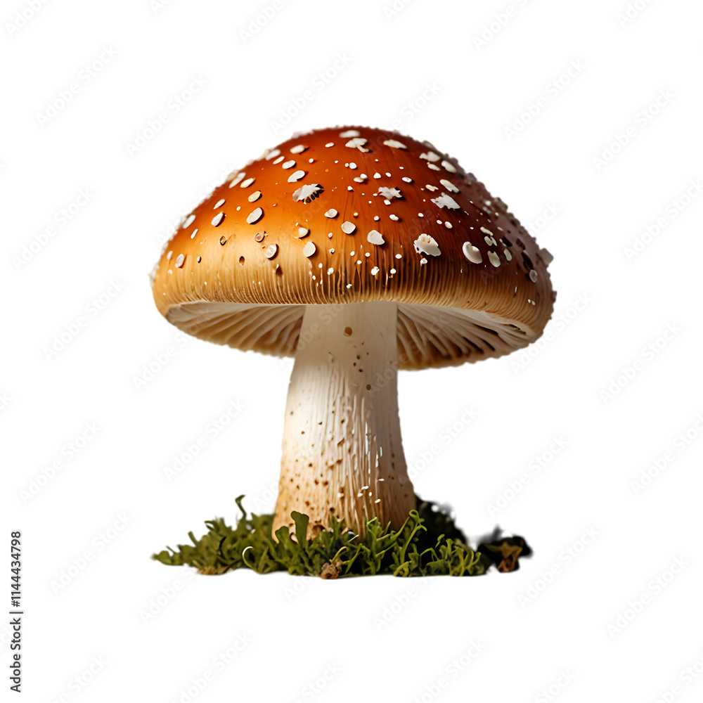 Close up Mushroom isolated on a transparent background Close up Mushroom isolated on a transparent background