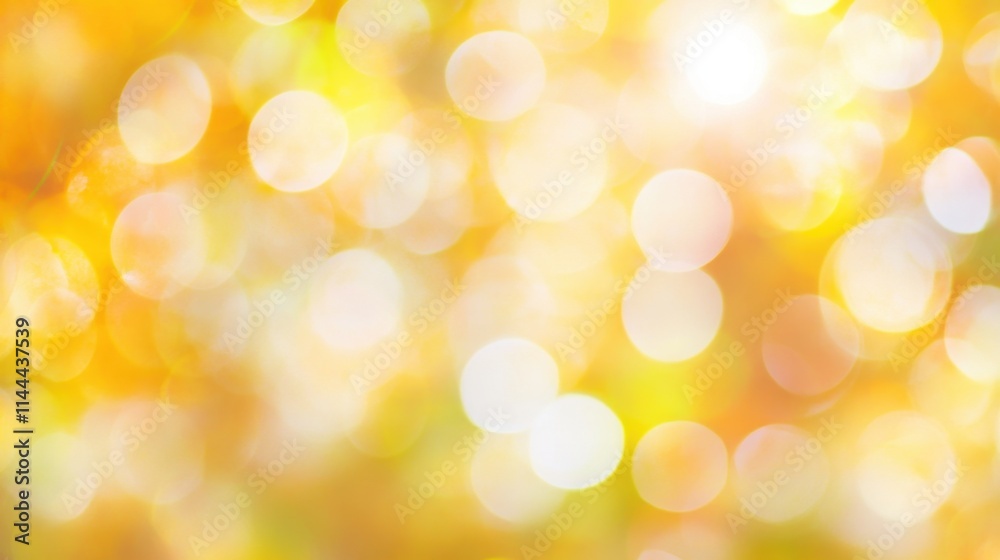 Fototapeta premium Bright and Colorful Bokeh Background with Soft Yellow and White Lights