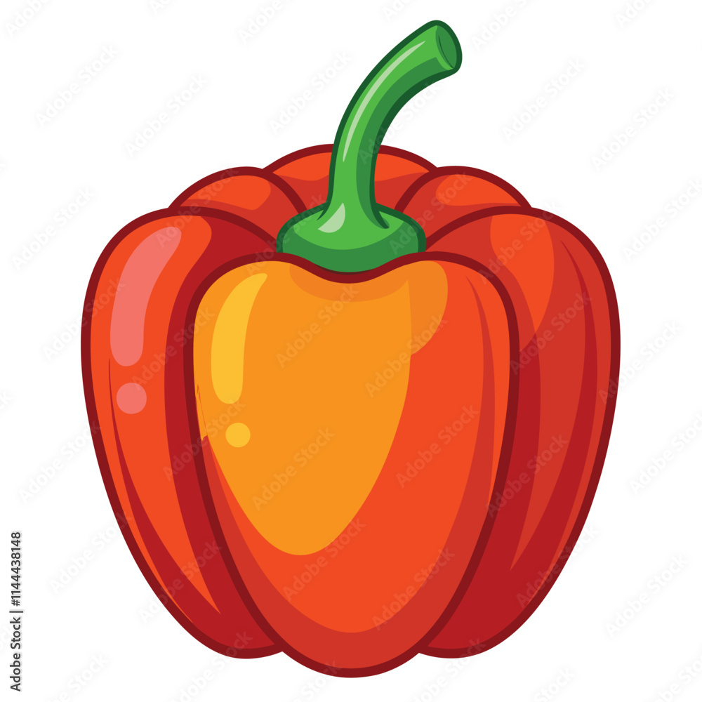 red bell pepper isolated on white background red bell pepper isolated on white background