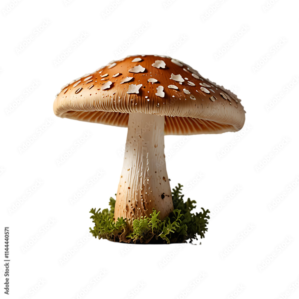 Close up Mushroom isolated on a transparent background Close up Mushroom isolated on a transparent background