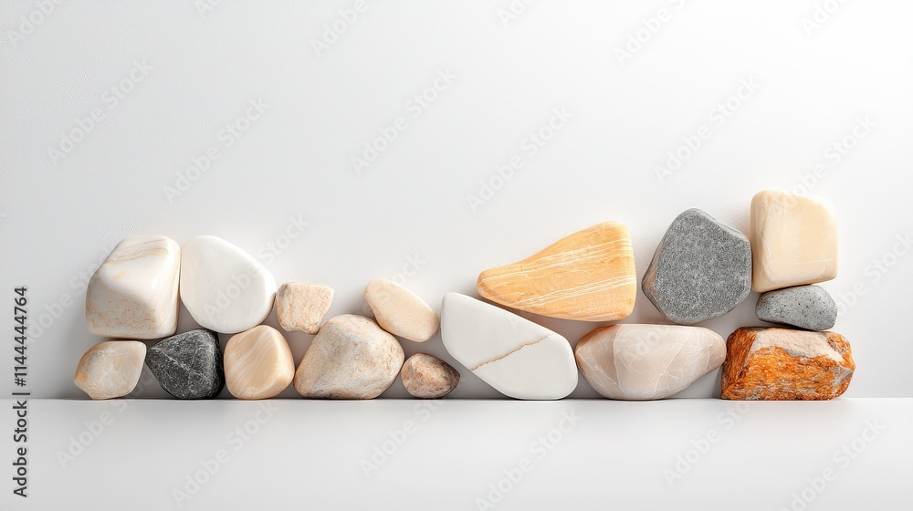 Stacked natural stone pieces with diverse shapes and textures, arranged organically to highlight their raw beauty. Stacked natural stone pieces with diverse shapes and textures, arranged organically to highlight their raw beauty.