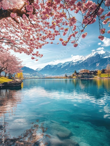 Spring in Switzerland background