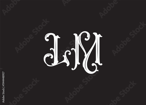 LM initial creative modern minimalist elegant logo design for luxury band company 