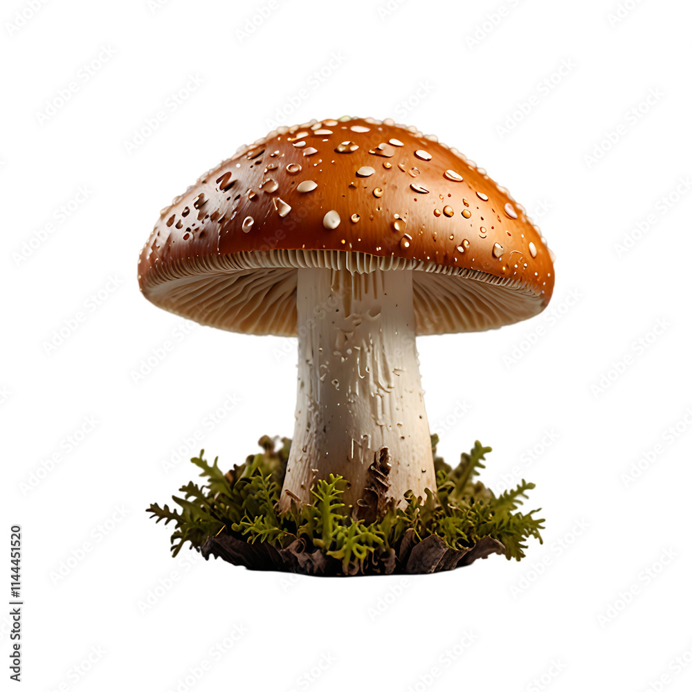 Fototapeta premium Close up Mushroom isolated on a transparent background