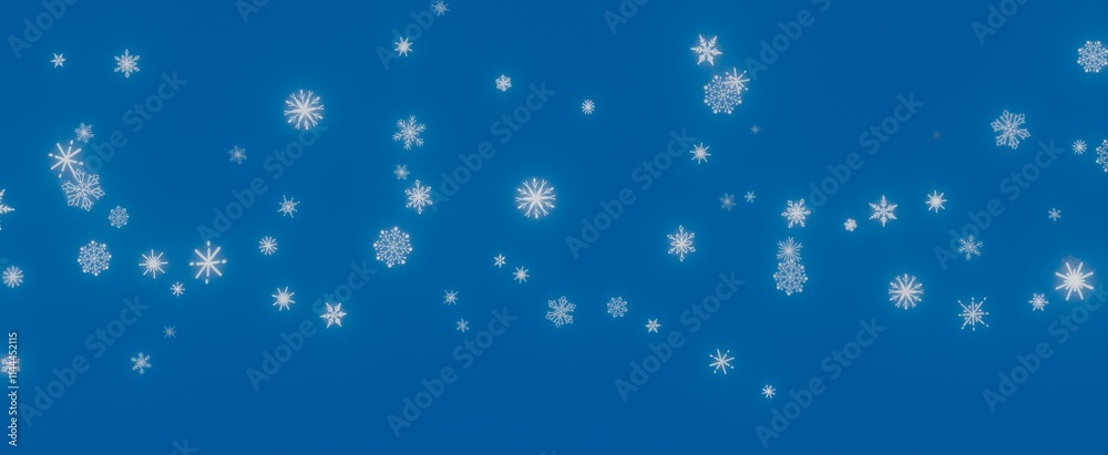 Snowflakes falling on a blue background Snowflakes falling on a blue background