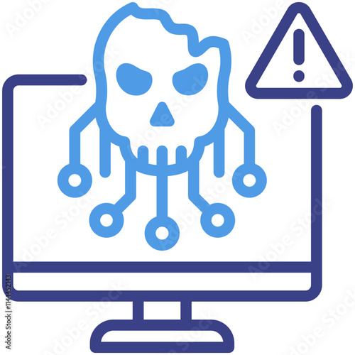 Infected Computer Icon