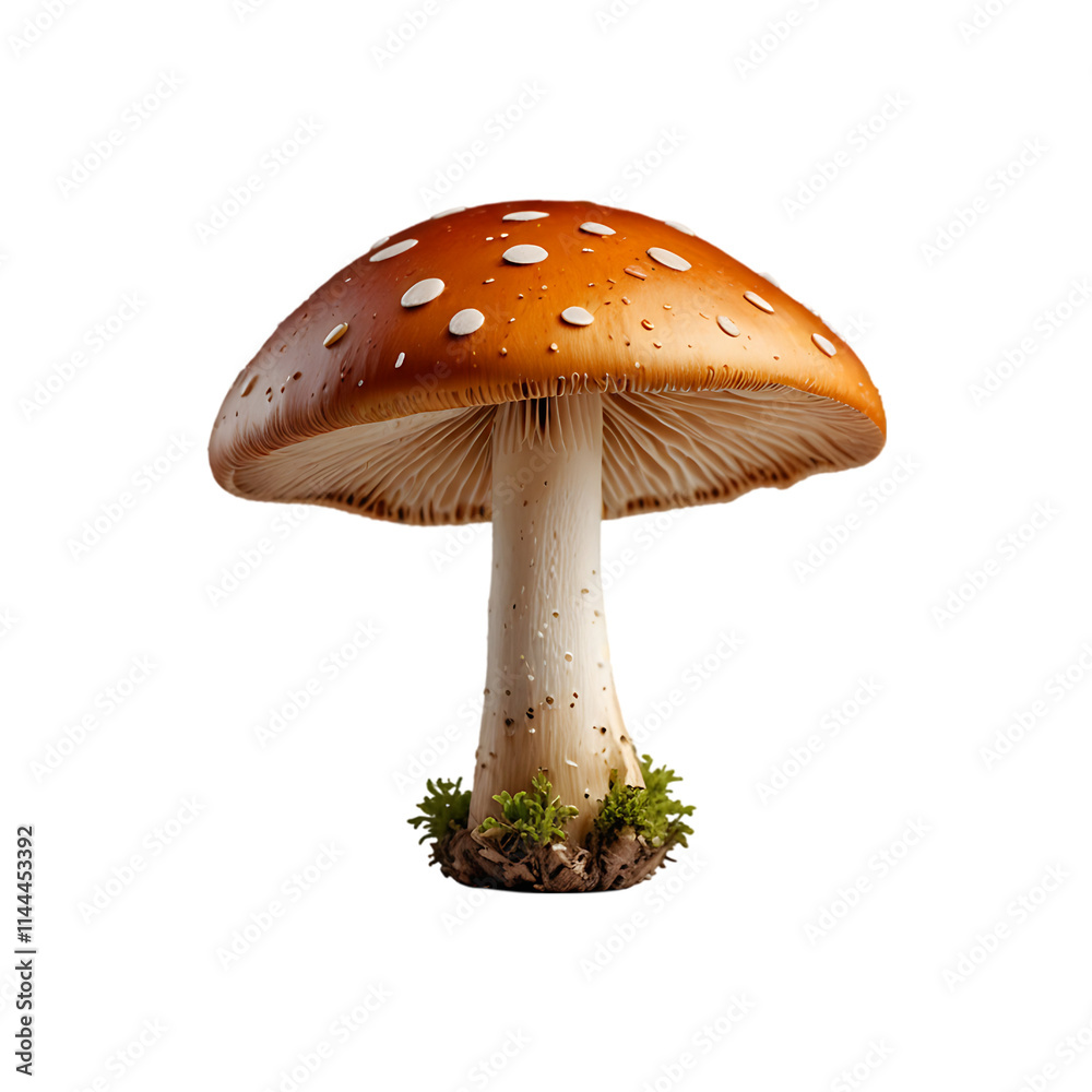 Close up Mushroom isolated on a transparent background Close up Mushroom isolated on a transparent background