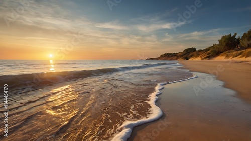 Wallpaper Mural Tranquil Beach Scene at Sunset Torontodigital.ca