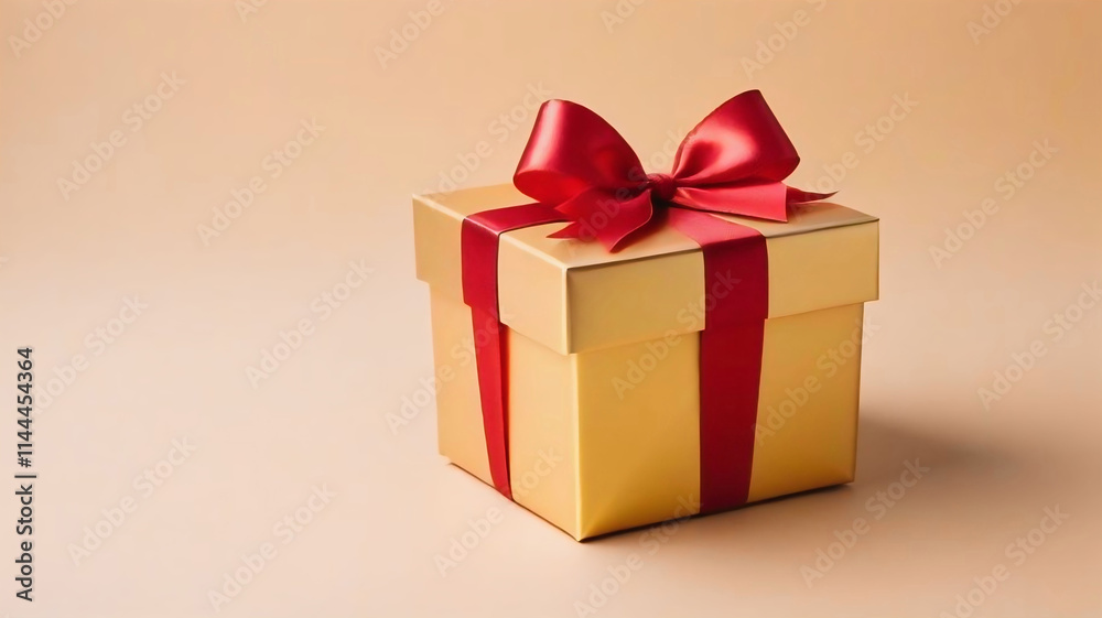 Christmas gift on simple background Christmas gift on simple background