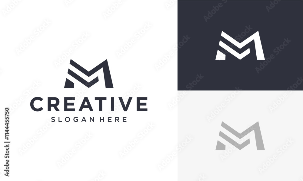 initial m vector logo initial m vector logo