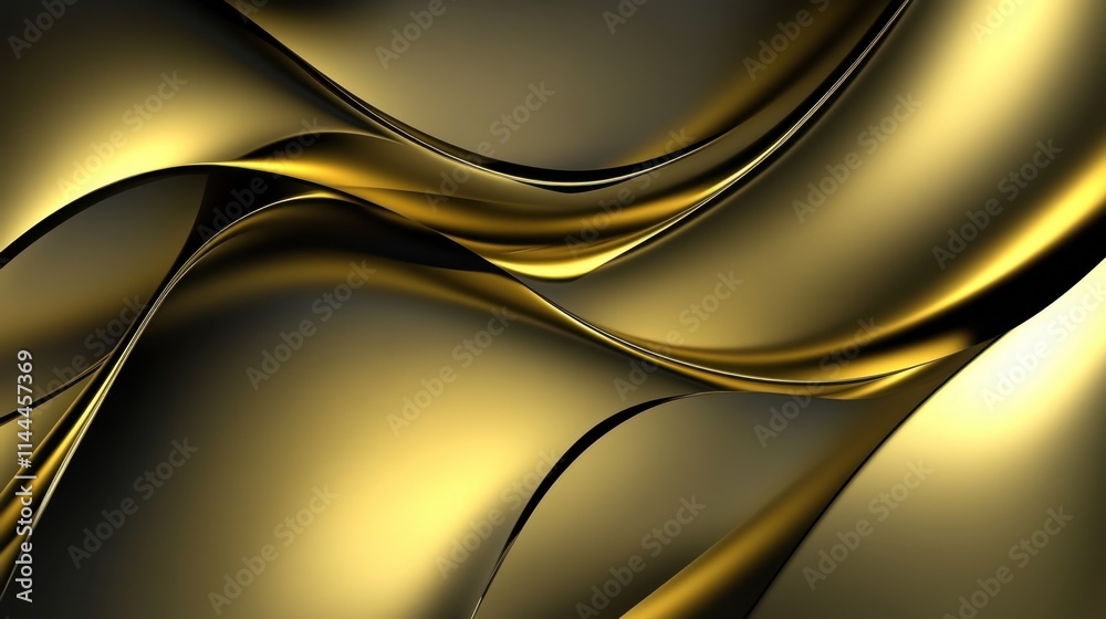 Obraz premium Elegant Flowing Gold Texture Background for Luxury and Opulence Design