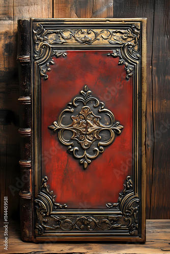 Vintage brown and gold book cover filled with chubby chic, suitable as a background image