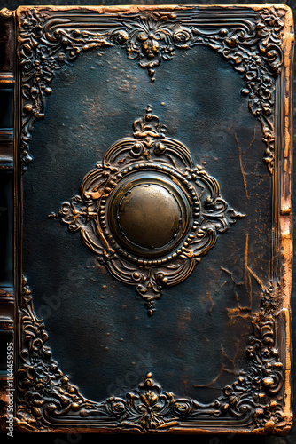 Vintage brown and gold book cover filled with chubby chic, suitable as a background image