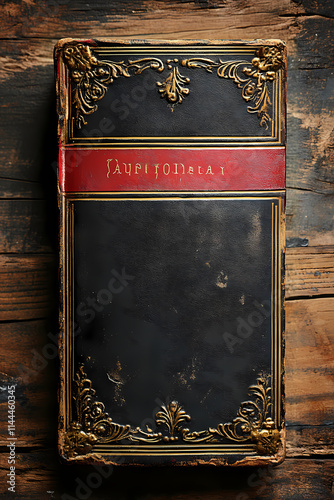 Vintage brown and gold book cover filled with chubby chic, suitable as a background image