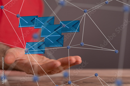 email icon concept in hand ...