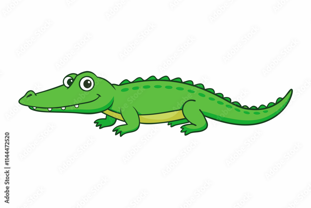 cartoon crocodile isolated on white cartoon crocodile isolated on white