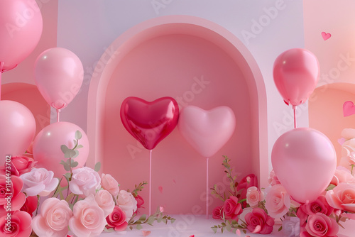 Valentine's Day Concept: Lovely Romance Background Filled with Love and Warmth