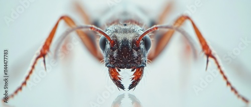 close-up of an ant with large mandibles photo