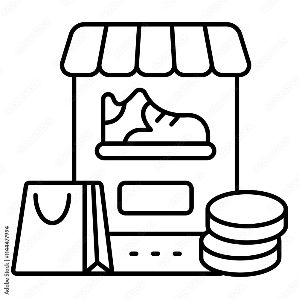 Creative design icon of mobile shoe Creative design icon of mobile shoe